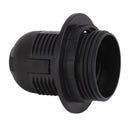 10Pcs E27 Light Base Socket Copper Core High Temperature Resistance E27 Light Holder Base with Lamp Sleeve for DIY Black