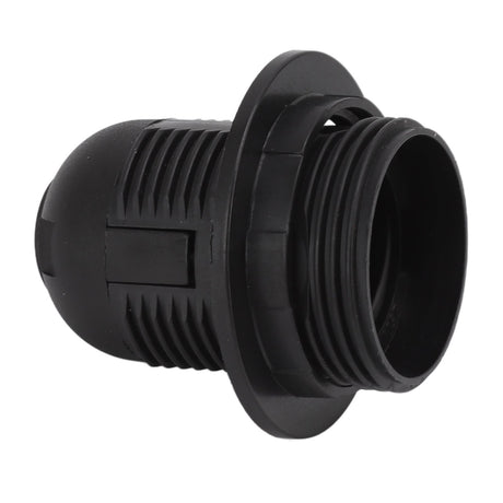 10Pcs E27 Light Base Socket Copper Core High Temperature Resistance E27 Light Holder Base with Lamp Sleeve for DIY Black