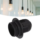 10Pcs E27 Light Base Socket Copper Core High Temperature Resistance E27 Light Holder Base with Lamp Sleeve for DIY Black