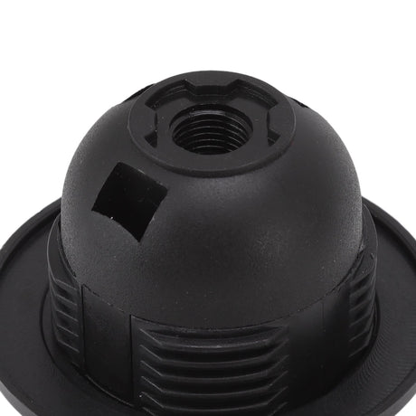 10Pcs E27 Light Base Socket Copper Core High Temperature Resistance E27 Light Holder Base with Lamp Sleeve for DIY Black
