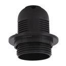 10Pcs E27 Light Base Socket Copper Core High Temperature Resistance E27 Light Holder Base with Lamp Sleeve for DIY Black