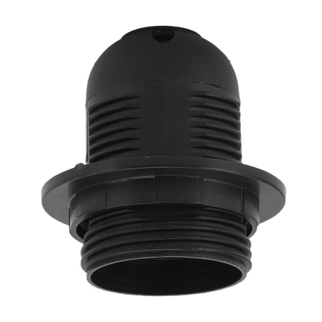 10Pcs E27 Light Base Socket Copper Core High Temperature Resistance E27 Light Holder Base with Lamp Sleeve for DIY Black