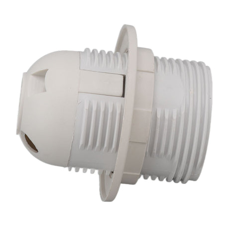 10Pcs E27 Light Base Socket Copper Core High Temperature Resistance E27 Light Holder Base with Lamp Sleeve for DIY White