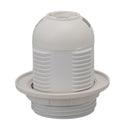 10Pcs E27 Light Base Socket Copper Core High Temperature Resistance E27 Light Holder Base with Lamp Sleeve for DIY White