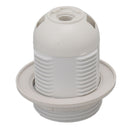 10Pcs E27 Light Base Socket Copper Core High Temperature Resistance E27 Light Holder Base with Lamp Sleeve for DIY White