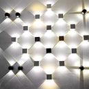 LED Wall Lights Multifunction Innovative Aluminum Wall Mounted Lamp for Bedroom Living Room Hallway 7W Black Warm Light