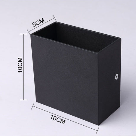 LED Wall Lights Multifunction Innovative Aluminum Wall Mounted Lamp for Bedroom Living Room Hallway 7W Black Warm Light