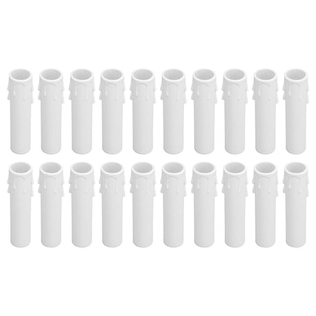 20pcs 4 Inch Candle Covers Sleeves Simulation Wax Drop E12 Candle Light Socket Covers for Chandelier