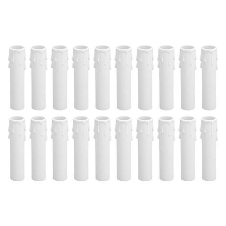 20pcs 4 Inch Candle Covers Sleeves Simulation Wax Drop E12 Candle Light Socket Covers for Chandelier