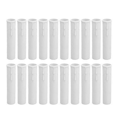 20pcs 4 Inch Candle Covers Sleeves Simulation Wax Drop E12 Candle Light Socket Covers for Chandelier