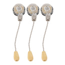 3Pcs Ceiling Fan Lamp Switch Rustproof Replacement Ceiling Light Pull Chain Switch 250V 125V Chrome