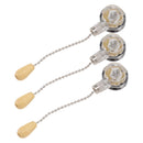 3Pcs Ceiling Fan Lamp Switch Rustproof Replacement Ceiling Light Pull Chain Switch 250V 125V Chrome