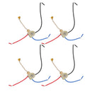 4Pcs Ceiling Fan Light Switch Replacement Lamp Pull Chain Switch 3 Wire Ceiling Fan Lamp Switch 250V 125V Gold