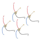 4Pcs Ceiling Fan Light Switch Replacement Lamp Pull Chain Switch 3 Wire Ceiling Fan Lamp Switch 250V 125V Gold