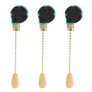 3Pcs Ceiling Light Pull Chain Switch 3 Speed 4 Wire Ceiling Fan Lamp Switch for Ceiling Lamp Fan Lamp Wall Lamp Gold