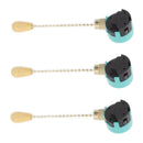 3Pcs Ceiling Light Pull Chain Switch 3 Speed 4 Wire Ceiling Fan Lamp Switch for Ceiling Lamp Fan Lamp Wall Lamp Gold