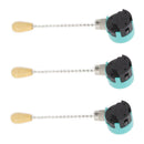3Pcs Ceiling Light Pull Chain Switch 3 Speed 4 Wire Ceiling Fan Lamp Switch for Ceiling Lamp Fan Lamp Wall Lamp Chrome