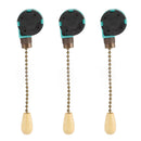 3Pcs Ceiling Light Pull Chain Switch 3 Speed 4 Wire Ceiling Fan Lamp Switch for Ceiling Lamp Fan Lamp Wall Lamp Bronze