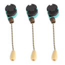 3Pcs Ceiling Light Pull Chain Switch 3 Speed 4 Wire Ceiling Fan Lamp Switch for Ceiling Lamp Fan Lamp Wall Lamp Bronze