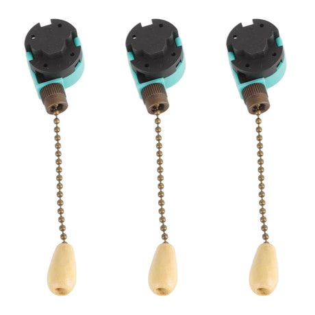 3Pcs Ceiling Light Pull Chain Switch 3 Speed 4 Wire Ceiling Fan Lamp Switch for Ceiling Lamp Fan Lamp Wall Lamp Bronze