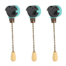 3Pcs Ceiling Light Pull Chain Switch 3 Speed 4 Wire Ceiling Fan Lamp Switch for Ceiling Lamp Fan Lamp Wall Lamp Bronze