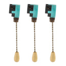 3Pcs Ceiling Light Pull Chain Switch 3 Speed 4 Wire Ceiling Fan Lamp Switch for Ceiling Lamp Fan Lamp Wall Lamp Bronze