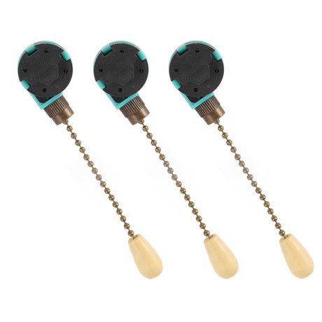 3Pcs Ceiling Light Pull Chain Switch 3 Speed 4 Wire Ceiling Fan Lamp Switch for Ceiling Lamp Fan Lamp Wall Lamp Bronze