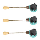 3Pcs Ceiling Light Pull Chain Switch 3 Speed 4 Wire Ceiling Fan Lamp Switch for Ceiling Lamp Fan Lamp Wall Lamp Bronze