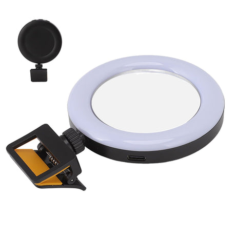 Rechargeable Portable Clip On Selfie Ring Light USB Charging Mini Clip On Selfie Ring Light for Smartphone Mobile Phone Photographing