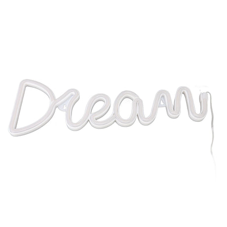 LED Neon Light Dream Battery USB Operated Neon Wall Light for Bedroom Living Room Bar Party Christmas Wedding