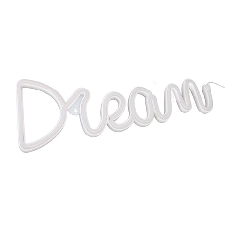 LED Neon Light Dream Battery USB Operated Neon Wall Light for Bedroom Living Room Bar Party Christmas Wedding