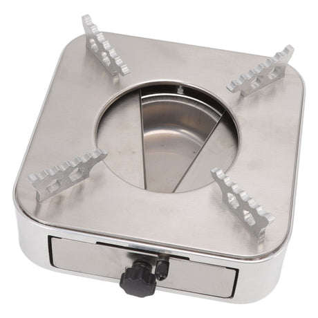 Alcohol Stove Stainless Steel Silver One Piece Design Drawer Structure Spirit Burner for Home Hiking