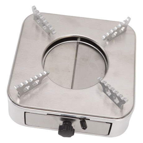 Alcohol Stove Stainless Steel Silver One Piece Design Drawer Structure Spirit Burner for Home Hiking