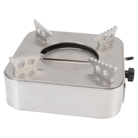 Alcohol Stove Stainless Steel Silver One Piece Design Drawer Structure Spirit Burner for Home Hiking