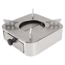 Alcohol Stove Stainless Steel Silver One Piece Design Drawer Structure Spirit Burner for Home Hiking