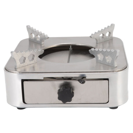 Alcohol Stove Stainless Steel Silver One Piece Design Drawer Structure Spirit Burner for Home Hiking