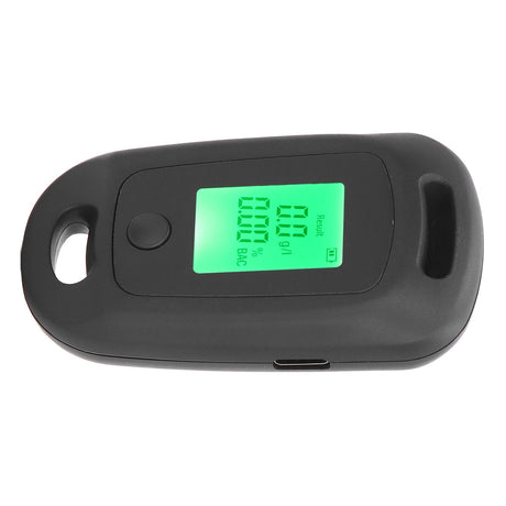 Alcohol Detector USB Rechargeable High Accuracy Portable Breath Alcohol Tester with LCD Screen Black