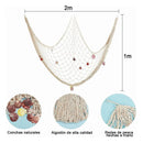 Nautical Decorative Fishing Net Cotton Hand Weaving Mediterranean Style Fishing Net for Party Home Photography Props