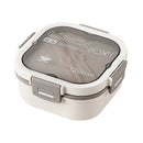 2 Layer Plastic Salad Lunch Box Microwave Safe Salad Lunch Container Portable Fruit Fat Reducing Light Food Picnic Box for Office Workers White, 1200ml