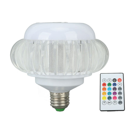 Smart LED Light Bulb Wireless Bluetooth Light Bulb Speaker E26 E27 RGB Color Changing Light Bulb With 24 Keys Remote Control