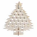 Christmas Advent Calendar Countdown 24 Wooden Christmas Tree Mini Alcohol Holder Wine Bottle Stand Decoration Gifts