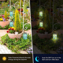 Mosaic Solar Lights Outdoor Hanging Lanterns Waterproof Mosaic Solar Lanterns Outdoor Solar Night Lights Table Lamps Decoration