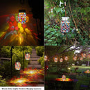 Mosaic Solar Lights Outdoor Hanging Lanterns Waterproof Mosaic Solar Lanterns Outdoor Solar Night Lights Table Lamps Decoration