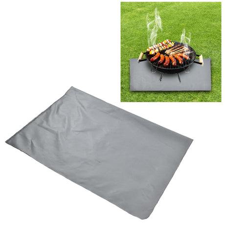 Fire Pit Mat Grill Fireproof Pad Deck Fire Protector 100x150cm for BBQ Terrace Lawn Patio