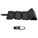Solar Power Bank Foldable Dual Output Portable Universal Direct Charging Charger for 3 Proof Mobile Power Supply Black 5 Fold