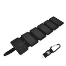 Solar Power Bank Foldable Dual Output Portable Universal Direct Charging Charger for 3 Proof Mobile Power Supply Black 5 Fold