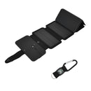Solar Power Bank Foldable Dual Output Portable Universal Direct Charging Charger for 3 Proof Mobile Power Supply Black 5 Fold