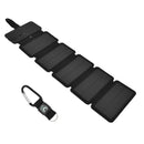 Solar Power Bank Foldable Dual Output Portable Universal Direct Charging Charger for 3 Proof Mobile Power Supply Black 5 Fold