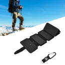 Solar Power Bank Foldable Dual Output Portable Universal Direct Charging Charger for 3 Proof Mobile Power Supply Black 5 Fold