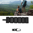 Solar Power Bank Foldable Dual Output Portable Universal Direct Charging Charger for 3 Proof Mobile Power Supply Black 5 Fold